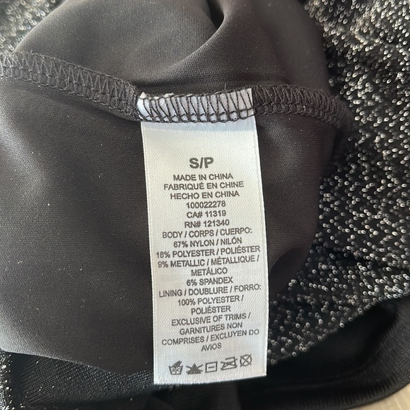 Dynamite Deep V Metallic Dress Size Small - Picture 2 of 2